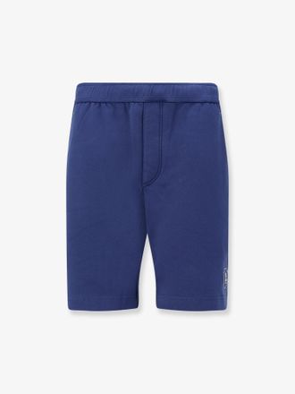 Brunello Cucinelli Bermuda in cotone con logo in contrasto - BRUNELLO CUCINELLI - gender_Man