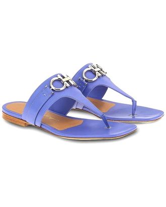Ferragamo Gancini Leather Sandal