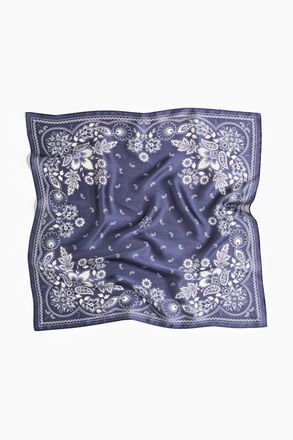 H&M Gemustertes Tuch - Blau/Paisleymuster