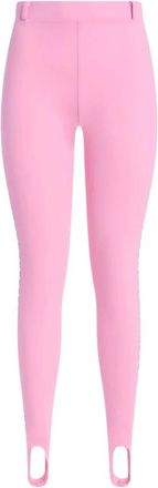 Moschino Jersey Leggings Met Logo - Dames - Leggings - Roze - XS - Katoen - Broeken