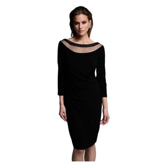 Joseph Ribkoff Midi Jurk - Dames - Casual kleedjes - Zwart - L - Polyester - Kleedjes