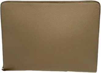 Fendi Pre-owned Vintage Clutch Tas - Heren - Vintage Clutch - Beige - ONE Size - Leer - Vintage