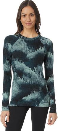 Smartwool Merino 250 Base Layer Crew Womens Clothing Twilight Foggy Pines : MD