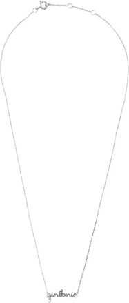 All the Luck in the World gin tonic necklace - women - Brass - One Size - Silver
