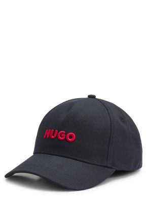 HUGO BOSS Baseball Cap HUGO, Damen, schwarz (schwarz 002), Twill, Baumwolle, unifarben, Caps Baseball Cap, mit 3D Logostickerei, verstellbarer Verschluss, unise
