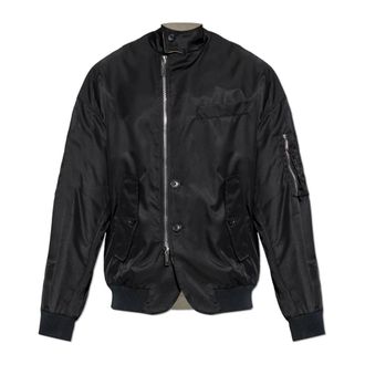 Dsquared2 Bomber Jackets, male, Black, Size: 3XL Logo Jacket