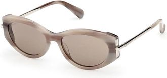 Max Mara Mm 0167 Zonnebril - Dames - Zonnebrillen - Bruin - 54 MM - Accessoires