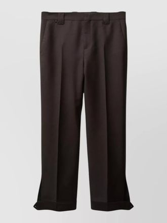 Versace mohair wool tailored trousers front pleats