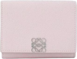 Loewe Pre-owned Wallets, female, Pink, Size: ONE SIZE Pre-owned Tri-fold Wallet