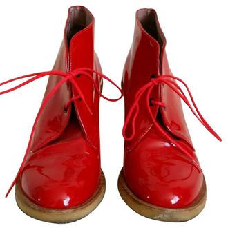 Robert Clergerie Patent Leather Ankle Boots Size 37