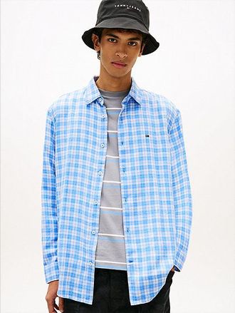 Tommy Hilfiger Relaxed Fit Check Linen Blend Shirt