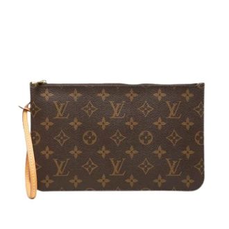 Louis Vuitton Pre-owned Monogram Canvas Pouch - Dames - Pre-owned - Bruin - Maat: ONE Size Leer
