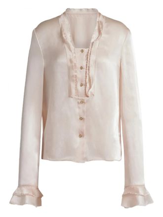 Alberta Ferretti Camicia con ruches - Toni neutri