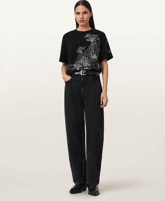 AllSaints Cotton Pounce Lisa Embellished T-Shirt, Size: XS