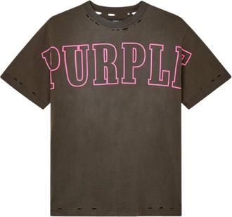 Purple Heavyweight Jersey Tee - Heren - T-shirts - Groen - L - Katoen - Tops
