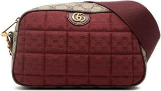 Gucci Pre-owned Cross Body Bags, female, Red, Size: ONE SIZE Pre-owned Canvas Cross Body Bag