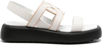 Tod's cut-out leather sandals - women - Leather - 37.5 - White