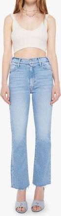 Mother Hustler Ankle Fray Jeans In Sow Surreal
