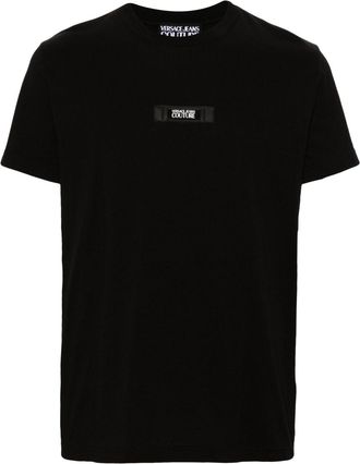 Versace Jeans Couture logo-patch cotton T-shirt - men - Cotton - 2XL - Black