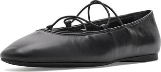 Franco Sarto Delira Womens Flat Shoes Black Leather : 9.5 M