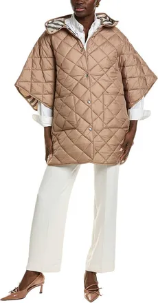 Burberry Quilted Snap Poncho