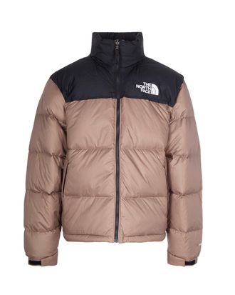 The North Face Retro Oversized Puffer Jacket in Mocha Brown