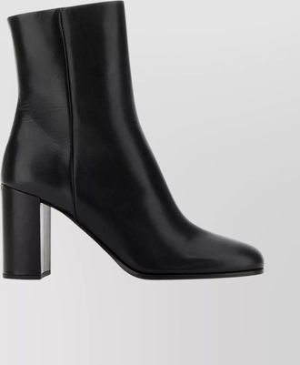 Prada stylish leather ankle boots with block heel
