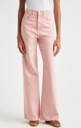Veronica Beard Taylor High Waist Wide Leg Jeans in Petal at Nordstrom, Size 24