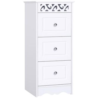 HOMCOM Armario de almacenamiento 29,8x29,8x68,5cm blanco