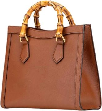 Gucci Pre-owned Handbags, female, Brown, Size: ONE SIZE Pre-owned Leather Handbag