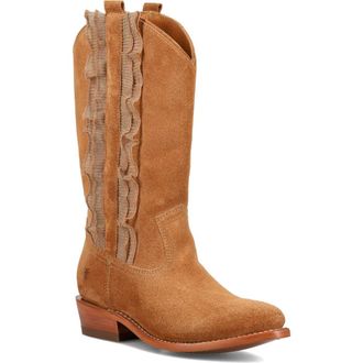 Frye Billy Ruffle Western Boot in Almond at Nordstrom Rack, Size 8.5