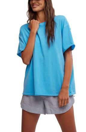 Free People Nina Crewneck Cotton T-Shirt in Maliblue at Nordstrom, Size Medium