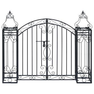 vidaXL Puerta De Jard&iacute;n Decorativa De Hierro Forjado 122x20,5x100 Cm Vidaxl