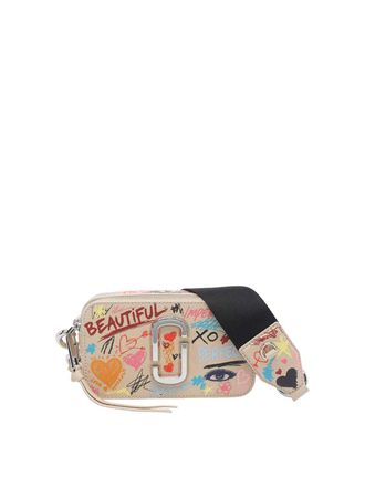 Marc Jacobs Beige Multi The Punk Scribble Snapshot Bag