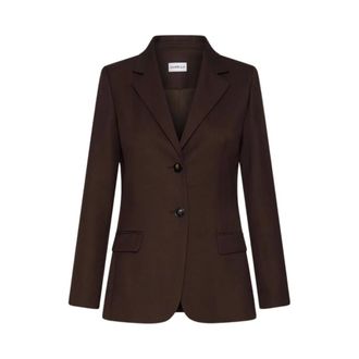 Marella Blazers - Dames - Jassen - Bruin - Maat: 2XL Zijde