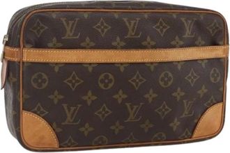 Louis Vuitton Pre-owned Clutches, female, Brown, Size: ONE SIZE Pre-owned Canvas Clutch