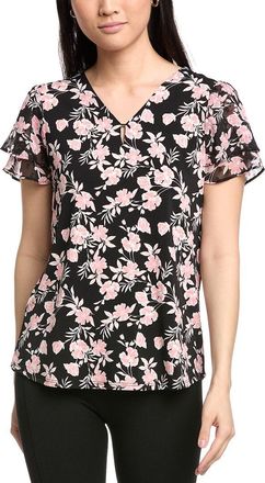 Jones New York Mix Media Floral Top