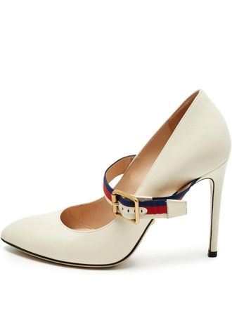 Gucci Sylvie strap pumps - Neutrals