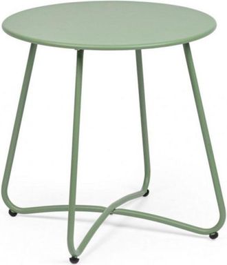 Konte Design Mesa de centro redonda de acero verde