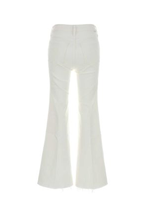 Mother Womens White Stretch Denim The Lil Doozy Jeans Bianco