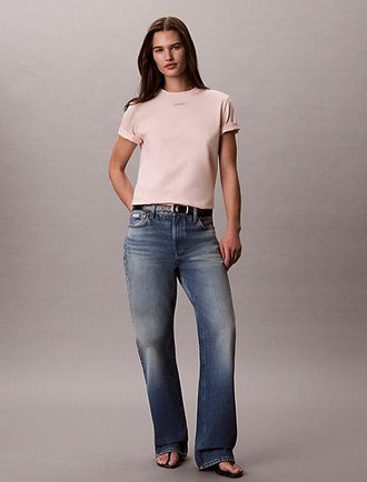 Calvin Klein Camiseta Cl&aacute;sica De Algod&oacute;n Con Logo
