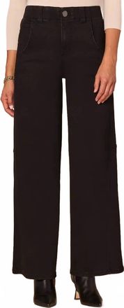 Democracy Womens Skyrise Wide Leg Jeans In Washed Black