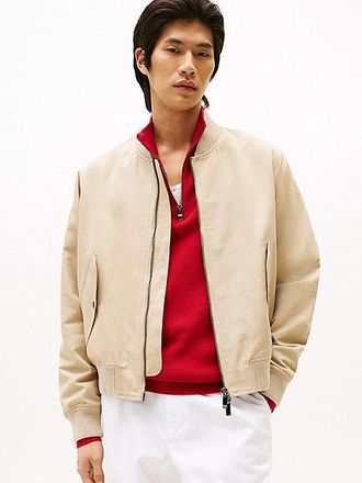 Tommy Hilfiger Smart Casual Linen Blend Bomber Jacket