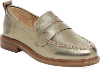 Kelsi Dagger Womens Lens Metallic Loafers In Warm Steel