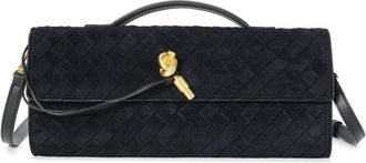 Tiffany & Fred Woven Suede & Leather Shoulder Bag