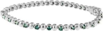 House of Brilliance 14K White Gold Round-Cut Blue Diamonds Bracelet at Nordstrom