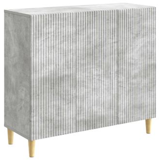 vidaXL Aparador Gris Hormig&oacute;n 89 X 34,5 X 80 Cm Madera De Ingenier&iacute;a Vidaxl
