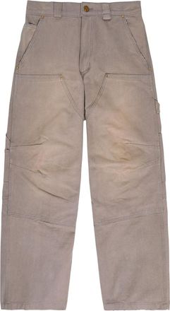 Willy Chavarria Stockton Double-knee Wide-leg Cotton Cargo Trousers - Grey - 36 (W36/ XL)