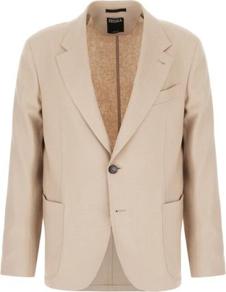 Ermenegildo Zegna Blazer - Heren - Blazers - Beige - L - Jassen