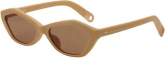 Jacquemus Mat Gouden Oorbellen - Dames - Zonnebrillen - Bruin - ONE Size - Accessoires